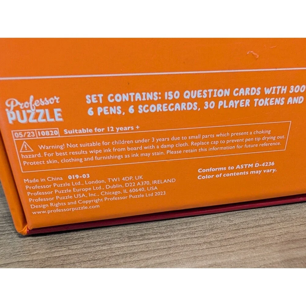 Professor Puzzle You're My Lobster Party Game Ages 12+ 2-6 Players 2023